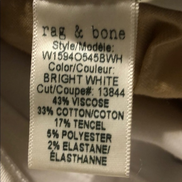 NWT Rag & Bone white Jeans - Picture 5 of 8